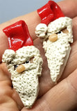 Santa Claus Polymer Clay Post Earrings