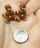 Gingerbread Men Polymer Clay Post Earrings