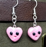 Kawaii Pink Heart Polymer Clay Earrings