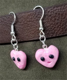 Kawaii Pink Heart Polymer Clay Earrings