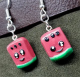 Kawaii Watermelon Polymer Clay Earrings