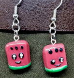 Kawaii Watermelon Polymer Clay Earrings