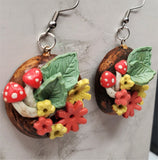 Autumnal Cottage Core Wreath Polymer Clay Earrings