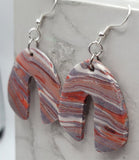 MultiColor Striated Arches Polymer Clay Dangle Earrings