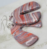 MultiColor Striated Arches Polymer Clay Dangle Earrings