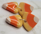Candy Corn Post Drop Polymer Clay Earrings