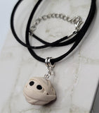 Mummy Head Polymer Clay Earrings And Necklace Set