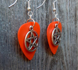 CLEARANCE Pentagram Charm Guitar Pick Earrings - Pick Your Color