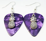 CLEARANCE Pineapple Charm Guitar Pick Earrings - Pick Your Color