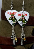 U.S. Army Classic Pin Up Girl with Silver Charm and Swarovski Crystal Dangles