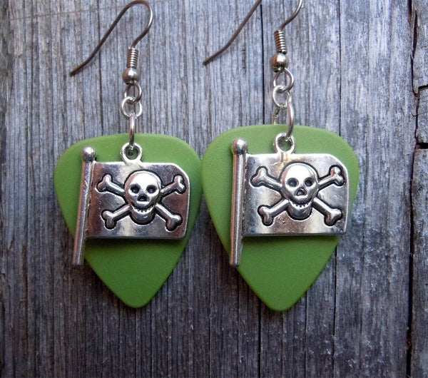 Sterlng Slver Prate Skull and Crossbones Earrngs Unsex | Etsy