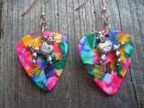 Poodle Charm Guitar Pick Earrings - Pick Your Color