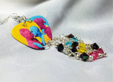 Pride Love Guitar Pick Earrings with Swarovski Crystal Dangles