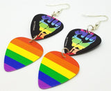 Pride Double Guitar Pick Earrings