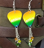Love Wins Pride Guitar Pick Earrings with Swarovski Crystal Dangles