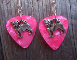 Pug Dog Charm Guitar Pick Earrings - Pick Your Color