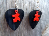 CLEARANCE Colored Puzzle Piece Charm Guitar Pick Earrings - Pick Your Color - Autism Awareness
