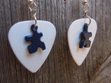 CLEARANCE Colored Puzzle Piece Charm Guitar Pick Earrings - Pick Your Color - Autism Awareness