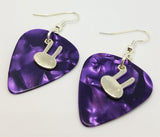 CLEARANCE Bunny Head Charm Guitar Pick Earrings - Pick Your Color