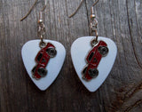 CLEARANCE Red Muscle Car Charm Guitar Pick Earrings - Pick Your Color