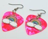 CLEARANCE Colored Rainbow Charm Guitar Pick Earrings - Pick Your Color
