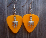 CLEARANCE Robot Charm Guitar Pick Earrings - Pick Your Color