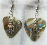 CLEARANCE Robot Charm Guitar Pick Earrings - Pick Your Color