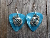 CLEARANCE Sailboat Charm Guitar Pick Earrings - Pick Your Color