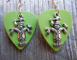 CLEARANCE Scarecrow Charm Guitar Pick Earrings - Pick Your Color