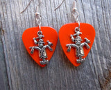 CLEARANCE Scarecrow Charm Guitar Pick Earrings - Pick Your Color