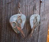 CLEARANCE Scissor Charm Guitar Pick Earrings - Pick Your Color
