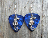 Seahorse Charm Guitar Pick Earrings - Pick Your Color