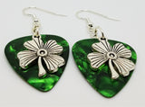 Large Shamrock Charm Guitar Pick Earrings - Pick Your Color