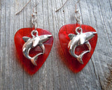 CLEARANCE Shark Charm Guitar Pick Earrings - Pick Your Color