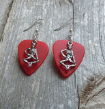 CLEARANCE Dancing Skeleton Guitar Pick Earrings - Pick Your Color