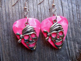 CLEARANCE Pirate Skull with Bandana Charm Guitar Pick Earrings - Pick Your Color