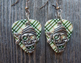 CLEARANCE Pirate Skull with Bandana Charm Guitar Pick Earrings - Pick Your Color