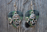 CLEARANCE Pirate Skull with Bandana Charm Guitar Pick Earrings - Pick Your Color