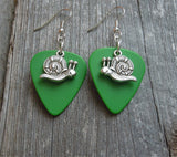 CLEARANCE Snail Charm Guitar Pick Earrings - Pick Your Color