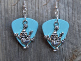 CLEARANCE Snowman Charm Guitar Pick Earrings - Pick Your Color