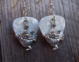 CLEARANCE Snowman Charm Guitar Pick Earrings - Pick Your Color