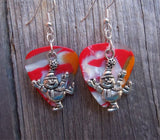 CLEARANCE Snowman Charm Guitar Pick Earrings - Pick Your Color