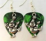 CLEARANCE Snowman Charm Guitar Pick Earrings - Pick Your Color