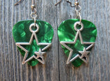 CLEARANCE Double Star Charm Guitar Pick Earrings - Pick Your Color