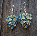 CLEARANCE Double Star Charm Guitar Pick Earrings - Pick Your Color