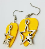 CLEARANCE Double Star Charm Guitar Pick Earrings - Pick Your Color