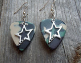 CLEARANCE Crooked Star Charm Guitar Pick Earrings - Pick Your Color