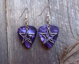 Double Star Charm Guitar Pick Earrings - Pick Your Color