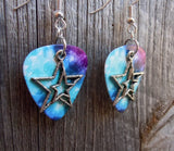 Double Star Charm Guitar Pick Earrings - Pick Your Color