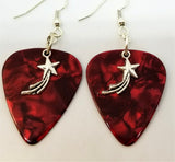 CLEARANCE Shooting Star Charm Guitar Pick Earrings - Pick Your Color